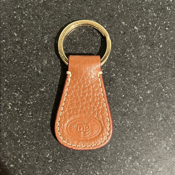 Dooney & Bourke Accessories - Dooney & Bourke Pebbled Leather Key Chain – Tan